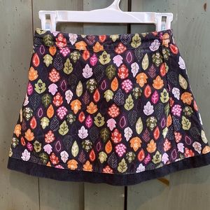 Gymboree | 6 | Corduroy skort | Leaf pattern